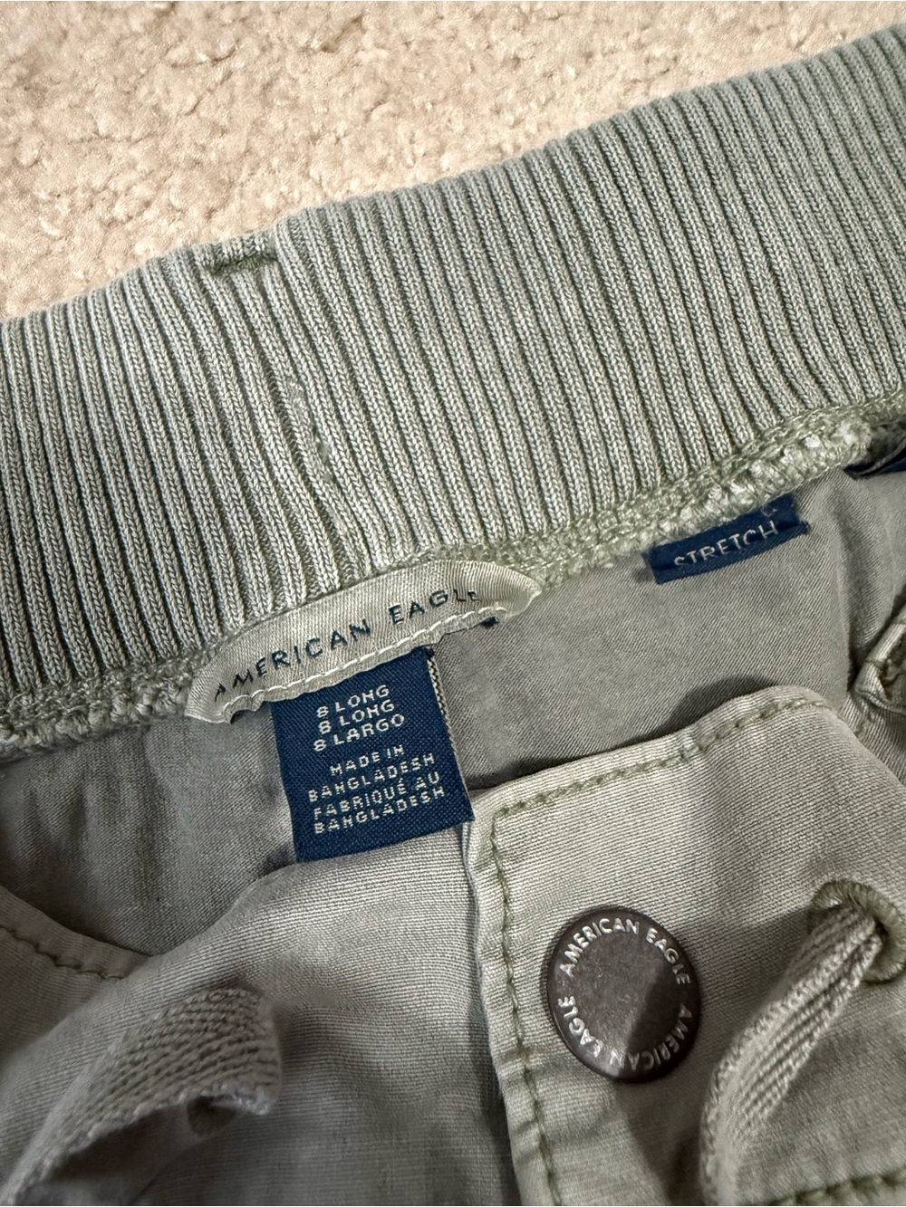 American Eagle Outfitters Olive Green Cargo Skort with Drawstring - Picture 4 of 6